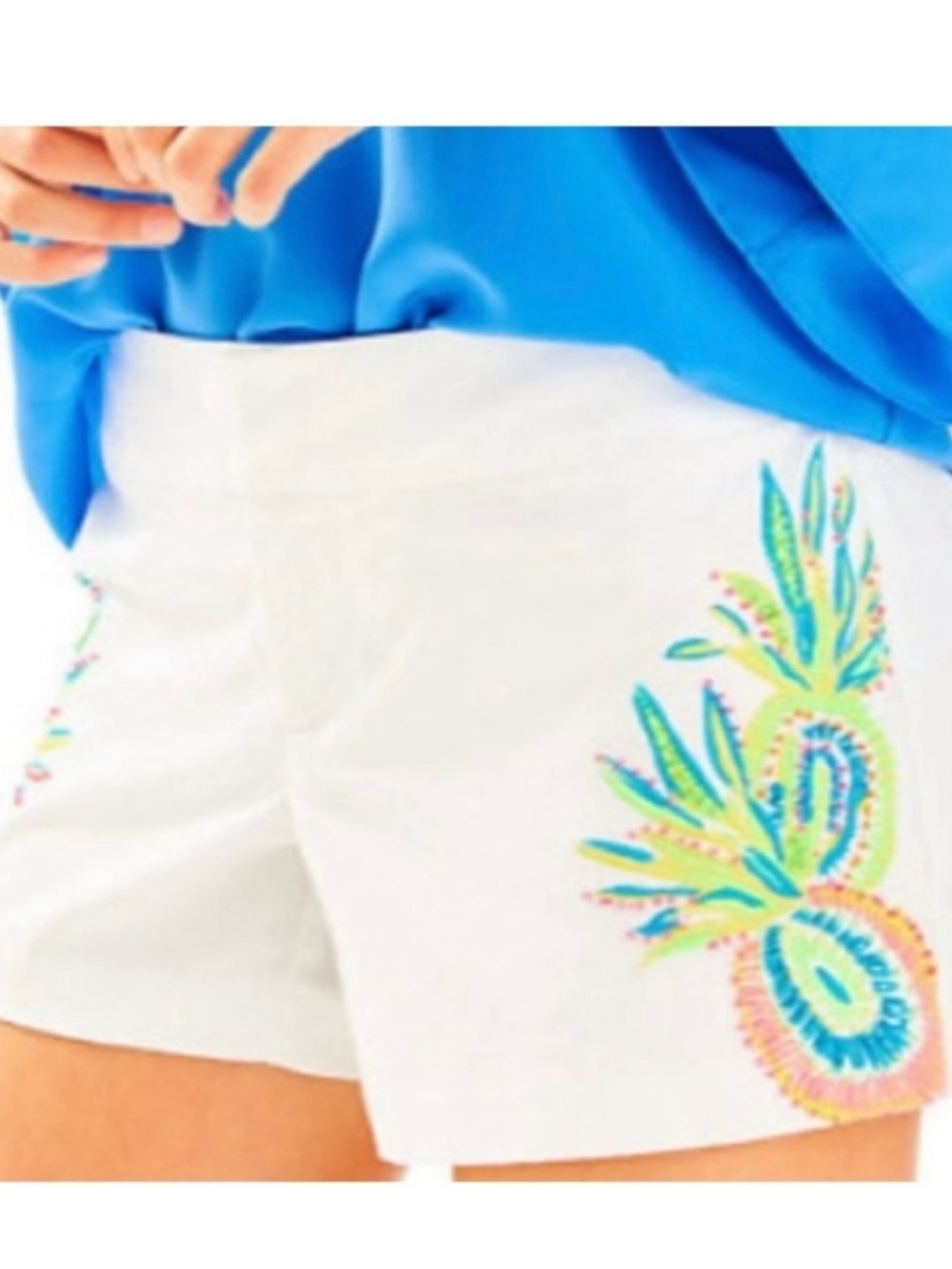 Lilly Pulitzer White Embellished Shorts